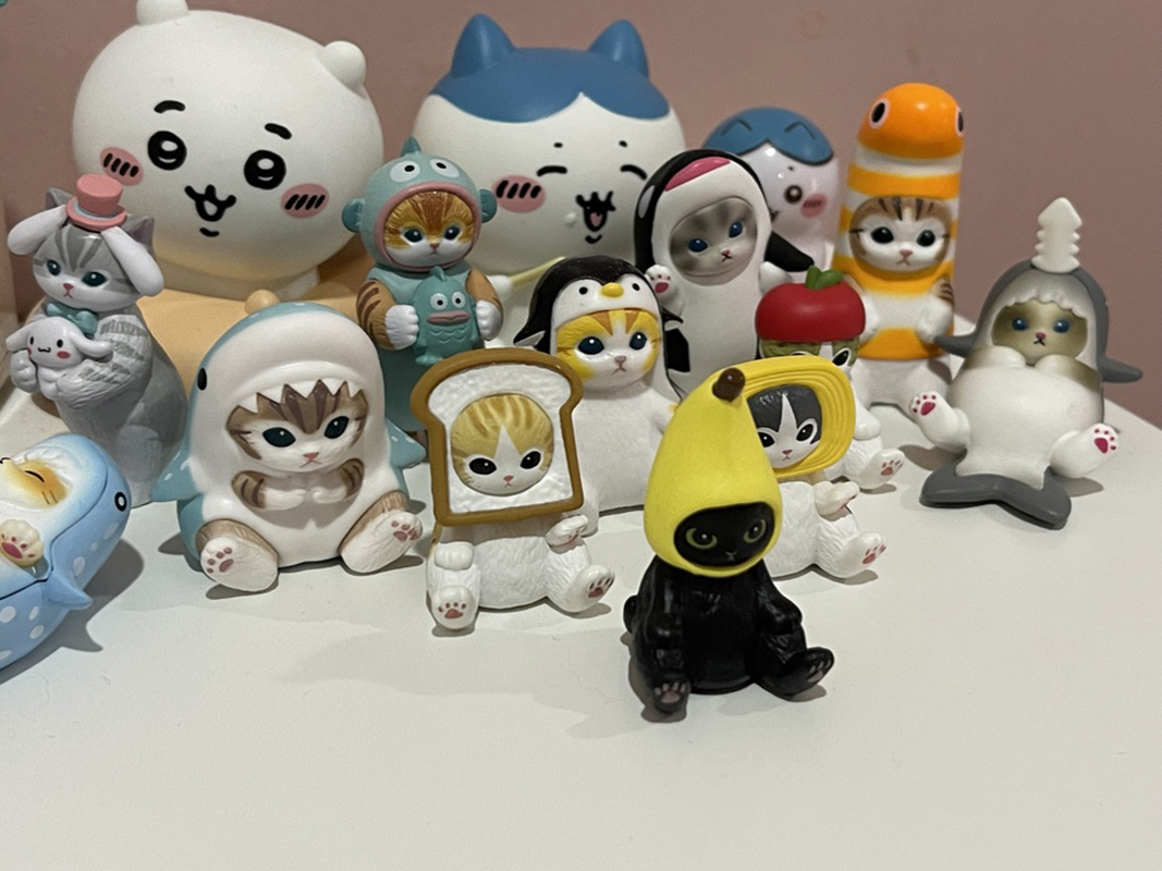 本物の Mofusand ミニブラインドバッグおもちゃ第 2 世代かわいい奇譚フライドエビサメ猫の装飾品ブラインドボックス飾りおもちゃ子供ギフト