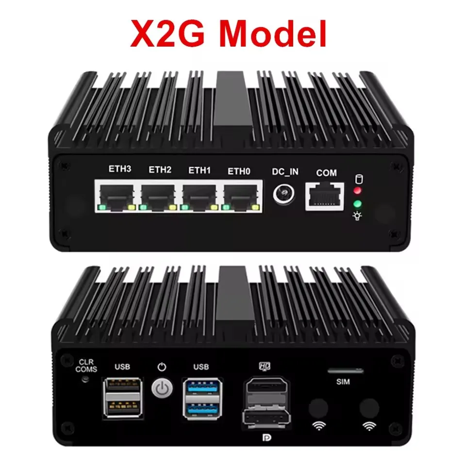 Topton pfSense Firewall Soft Router J6412 N150 N100 4x i226-V 2.5G LAN NVMe Barebone Fanless Mini PC HDMI2.0 DP AES-NI OPNsense