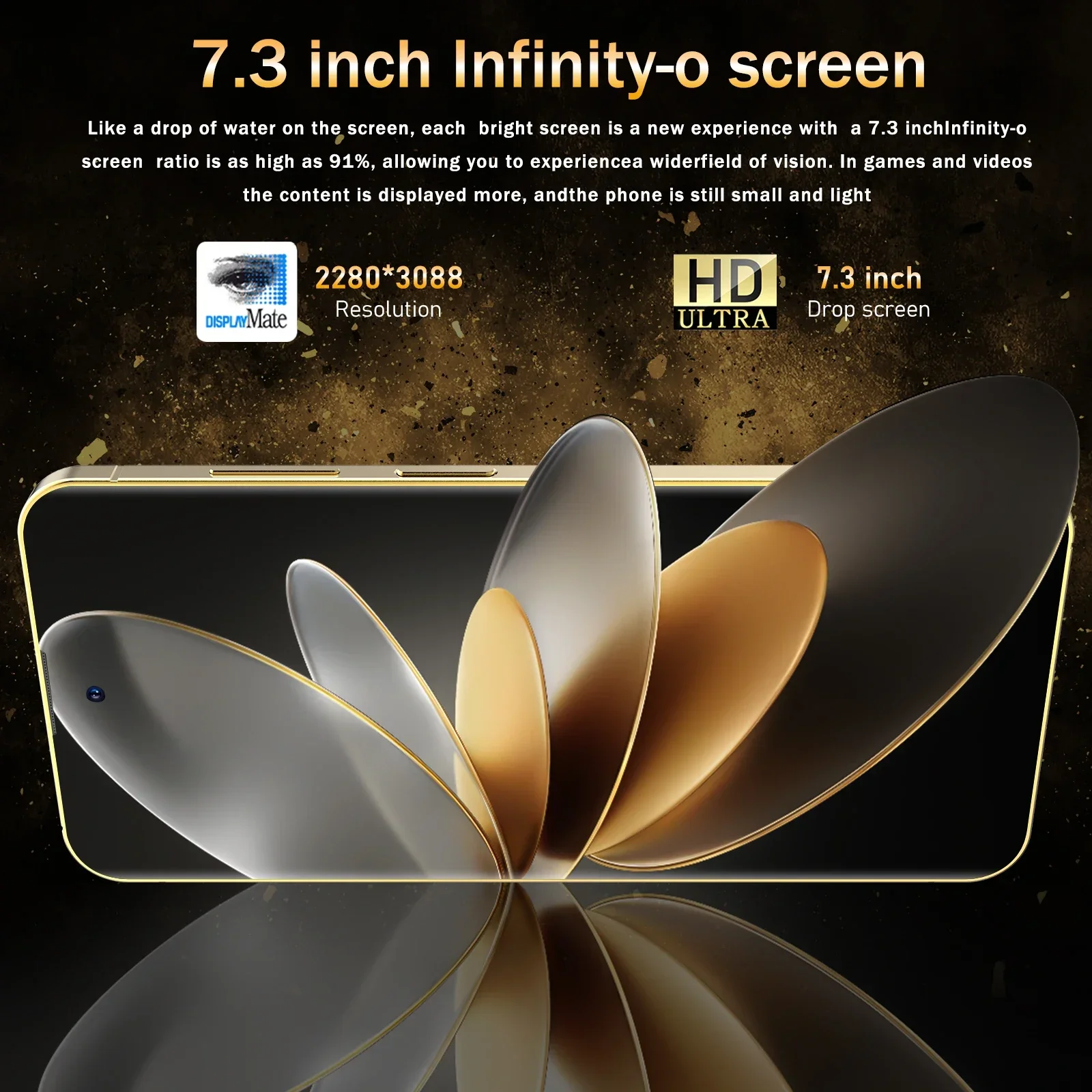 Reno-teléfono inteligente 12 Pro, Original, Android 14, pantalla completa de 7,3 pulgadas, cámaras de 72 + 108MP, 22GB + 2TB, Qualcomm8 Gen 2, SIM Global