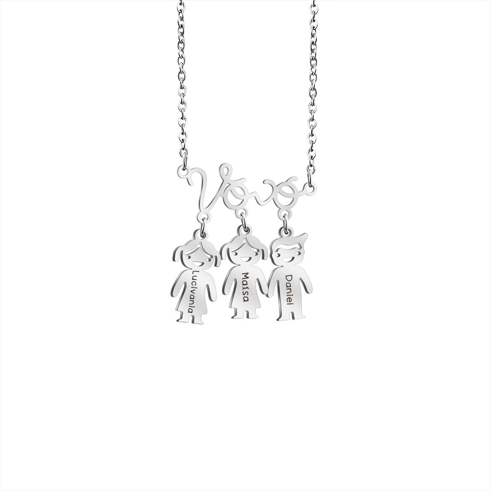 ของขวัญวันแม่ส่วนบุคคล vovó เด็กจี้สร้อยคอวินเทจชื่อที่กำหนดเอง Vovo Choker สำหรับยายสุภาพสตรีผู้หญิงแม่