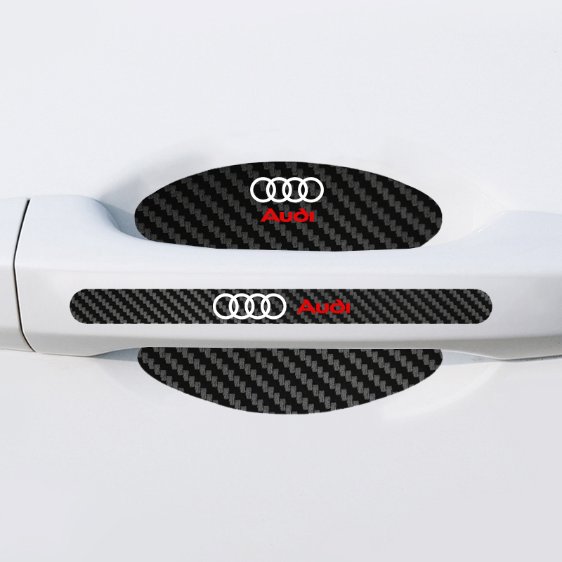 Car Sticker Door Handle Protective Film with Car Door Sill Protector Sticker For Audi A3 A4 A5 A6 A7 A8 S3 S4 Q2 Q3 Q5 Q7