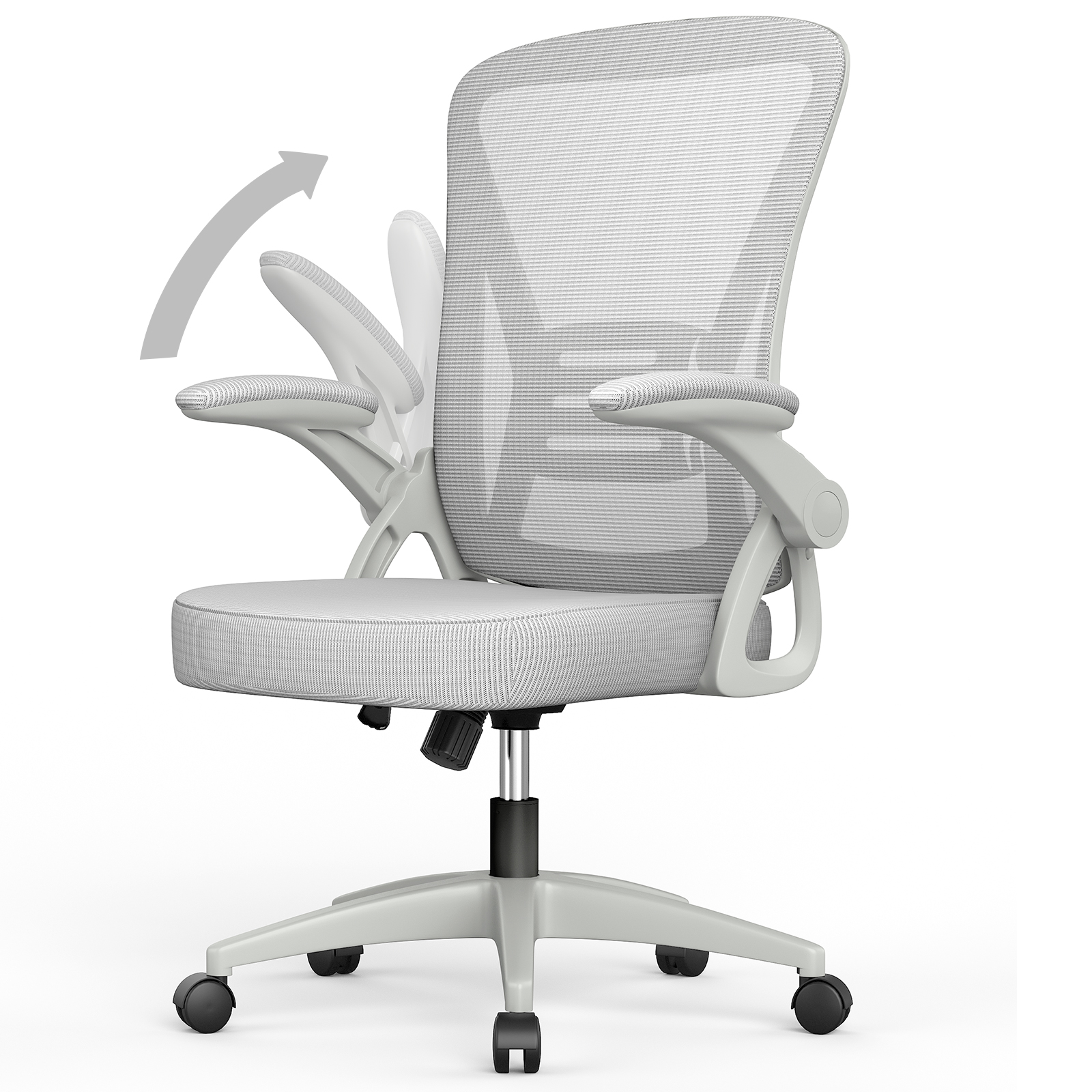 Silla de oficina ergonómica con asiento deslizante, asiento de malla, soporte Lumbar ajustable, ángulo y altura, silla para juegos de oficina en casa ajustable