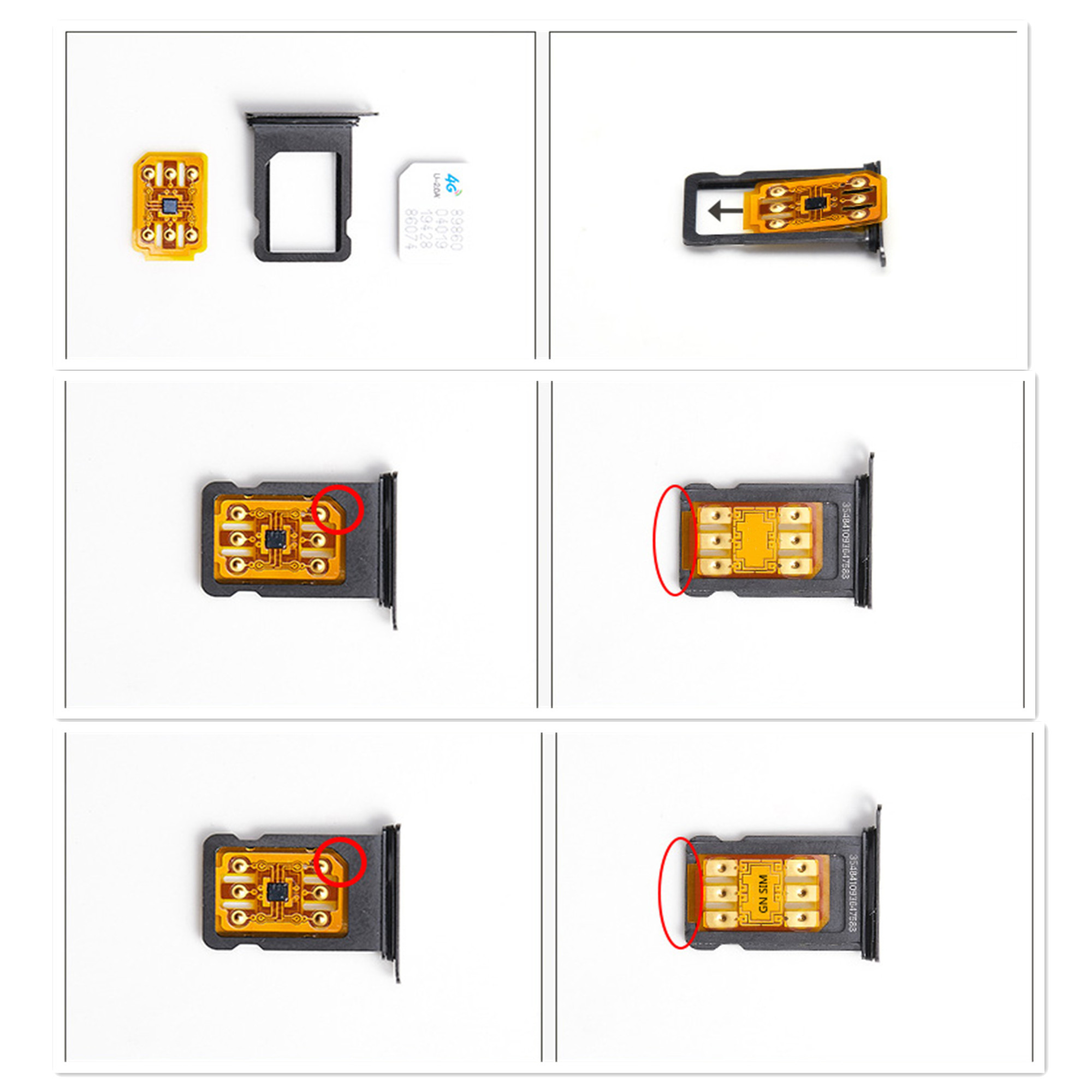 GN SIM Reusable โปรแกรมเปล่า SIM เขียน ICCID แก้ไขการ์ด Nano Micro SIM Card