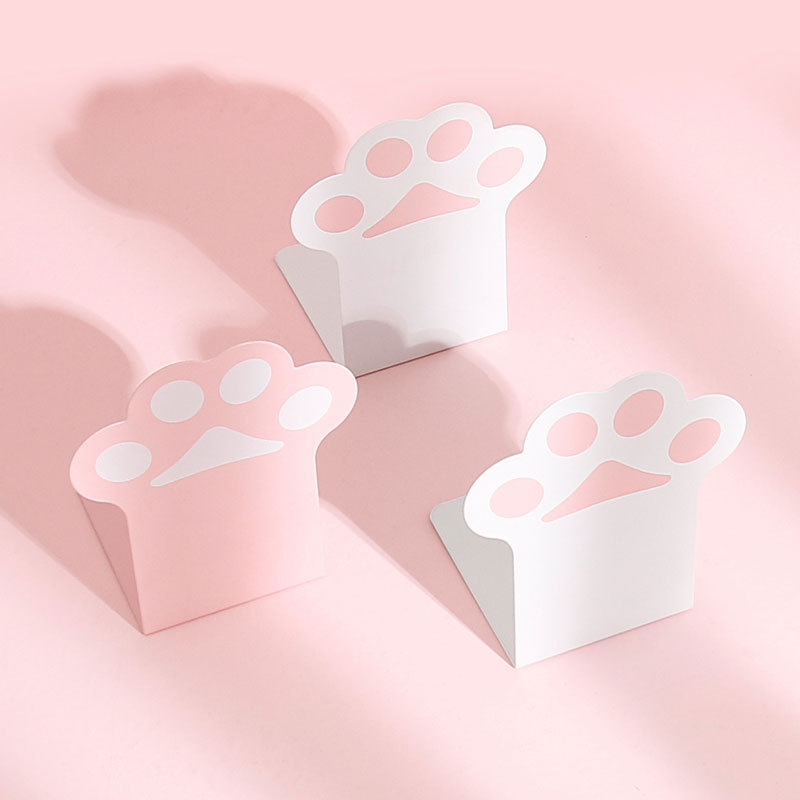 2 個クリエイティブ猫の足ブックエンドかわいい滑り止めブックオーガナイザーデスクトップブックサポート韓国文具学校事務用品