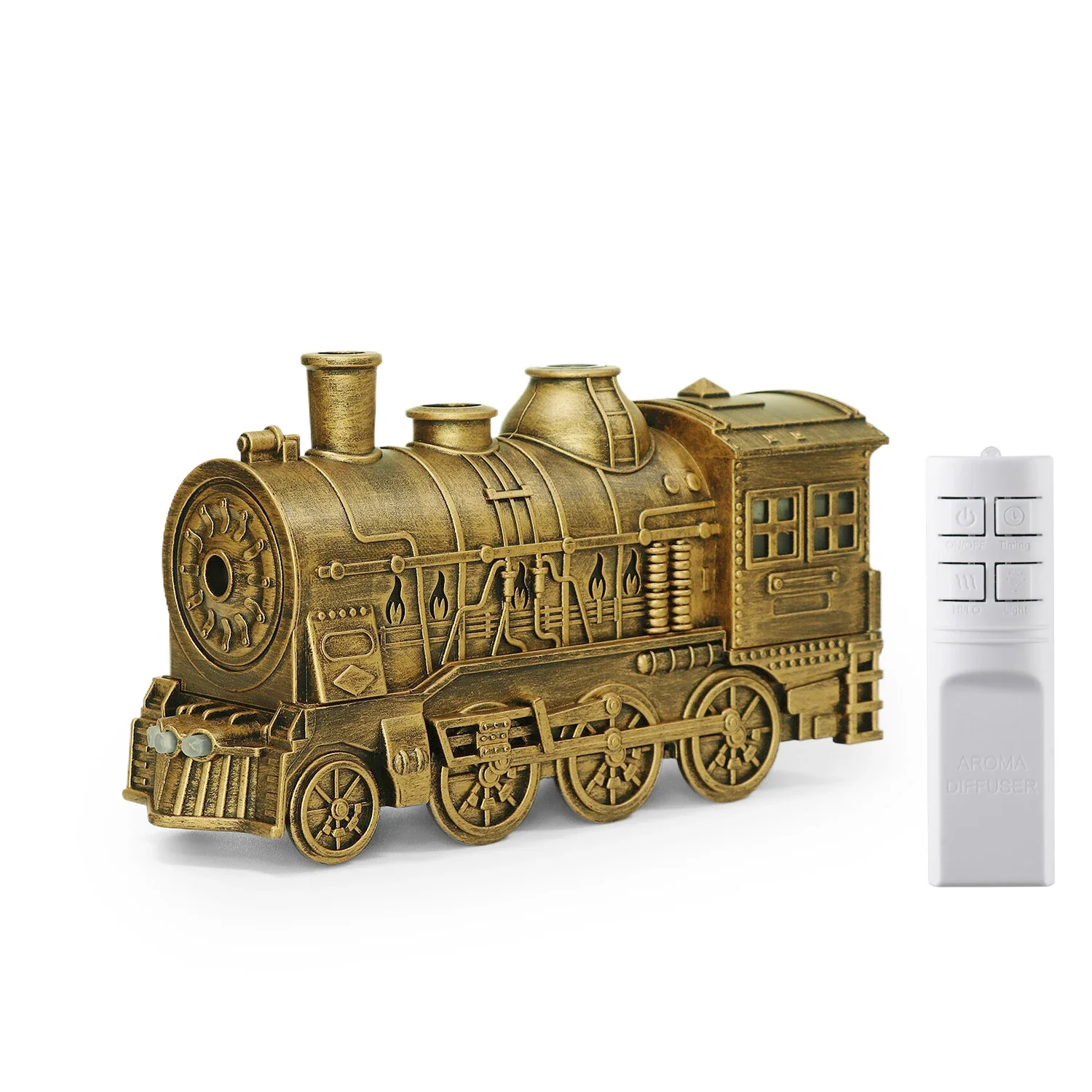 มินิรถไฟรูปร่างน้ํามันหอมระเหยน้ํามันหอมระเหยDiffuserอัลตราโซนิกCool Mist Air Humidifierพร้อมหลอดไฟLED Aroma Difusor Atomizer