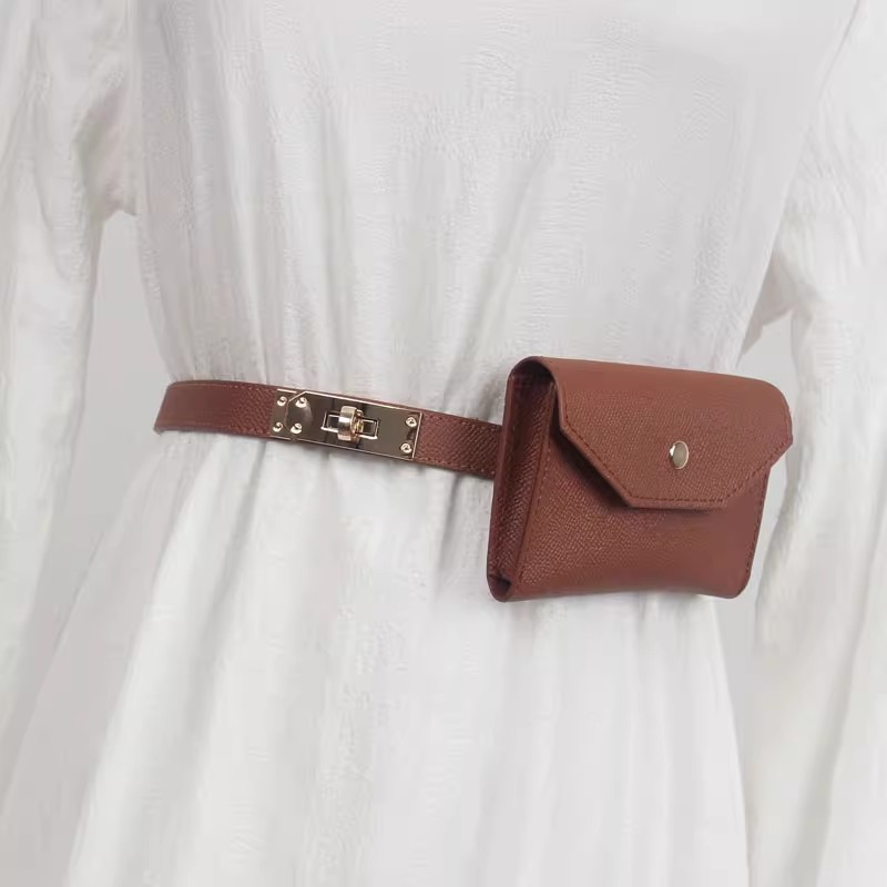 Bolso de cuero genuino a la moda para mujer, corsé, faja para mujer, abrigo, pretina, decoración de vestido, cinturón estrecho J400