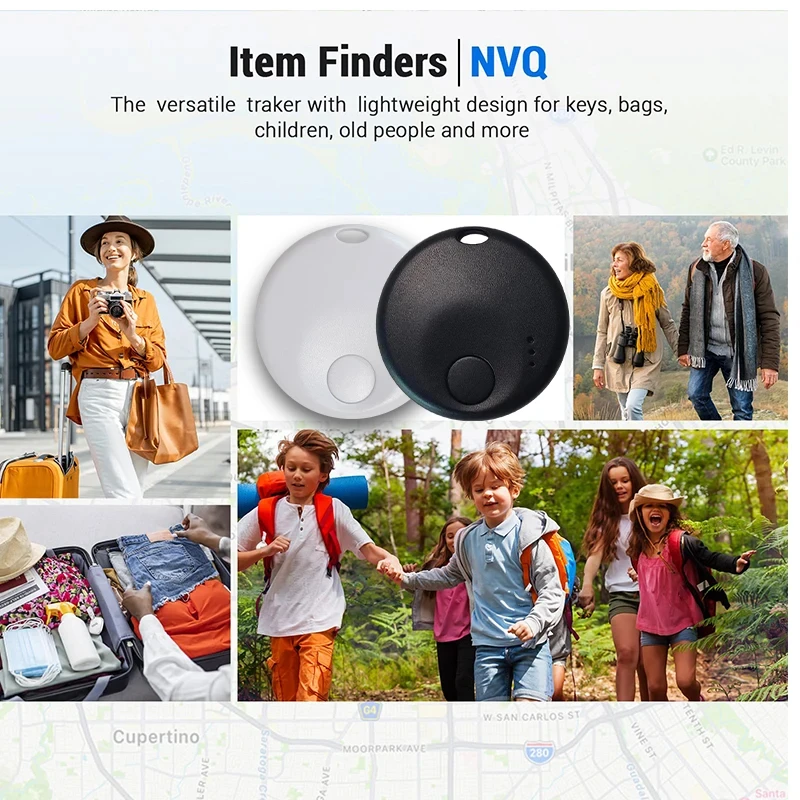 Mini GPS Smart Tag Tracker Bluetooth-Compatible Luggage Finder Anti Lose Reminder Device Key Finder Pet Kid Bag Portable Locator