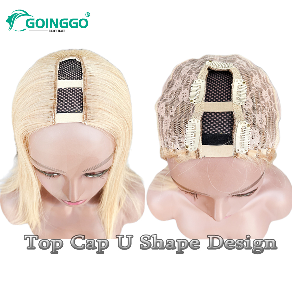 U ส่วนวิกผม28นิ้วความหนาแน่น180 Natural Hair U Wigs 613สีบลอนด์ U รูปร่างวิกผม U วิกผมผู้หญิง14-28นิ้ว
