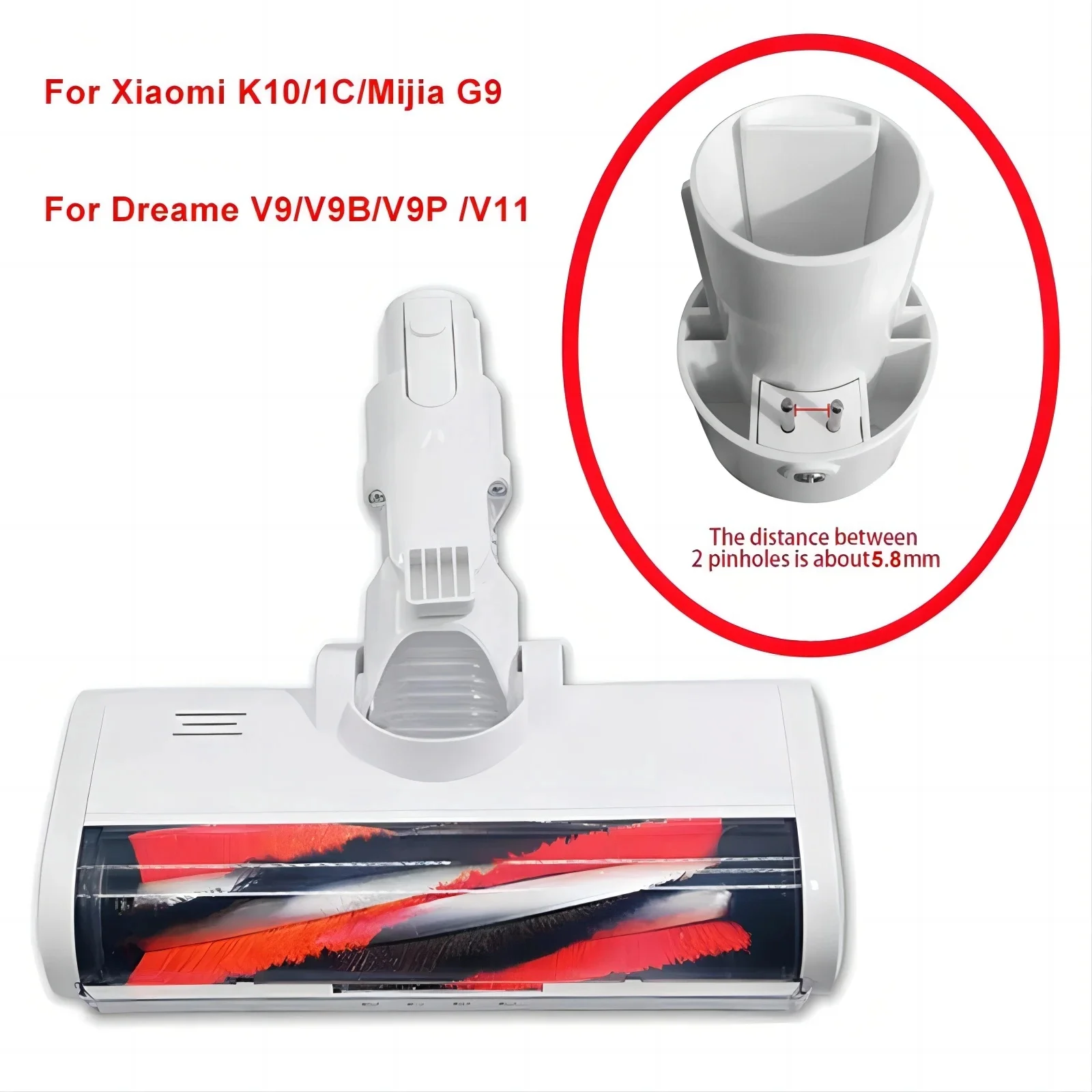 電動ブラシヘッド Xiaomi G10/K10 Xiaomi 1C Xiaomi Dreame V8/V9B/V9P/V11/G9 カーペットブラシ掃除機部品