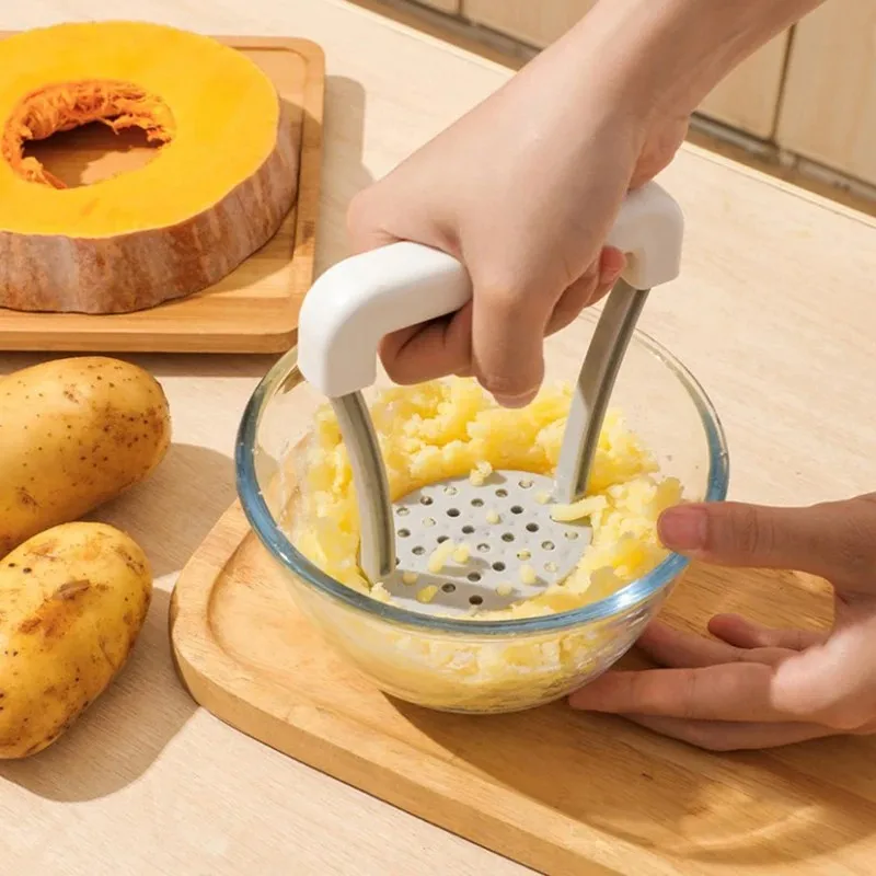 Espremedor de batata manual, durável, espremedor de batata, cozinha, vegetais, com alça antiderrapante, espremedor de frutas, utensílios de cozinha
