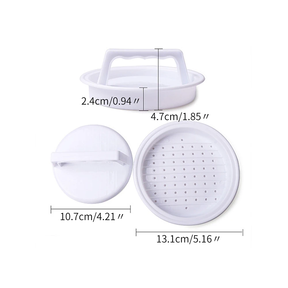 1 st Hamburger Druk Gevulde Burger Druk Plastic Vlees Grill Party BBQ Burger Maker Mold Hamburger Maker Keuken Tool