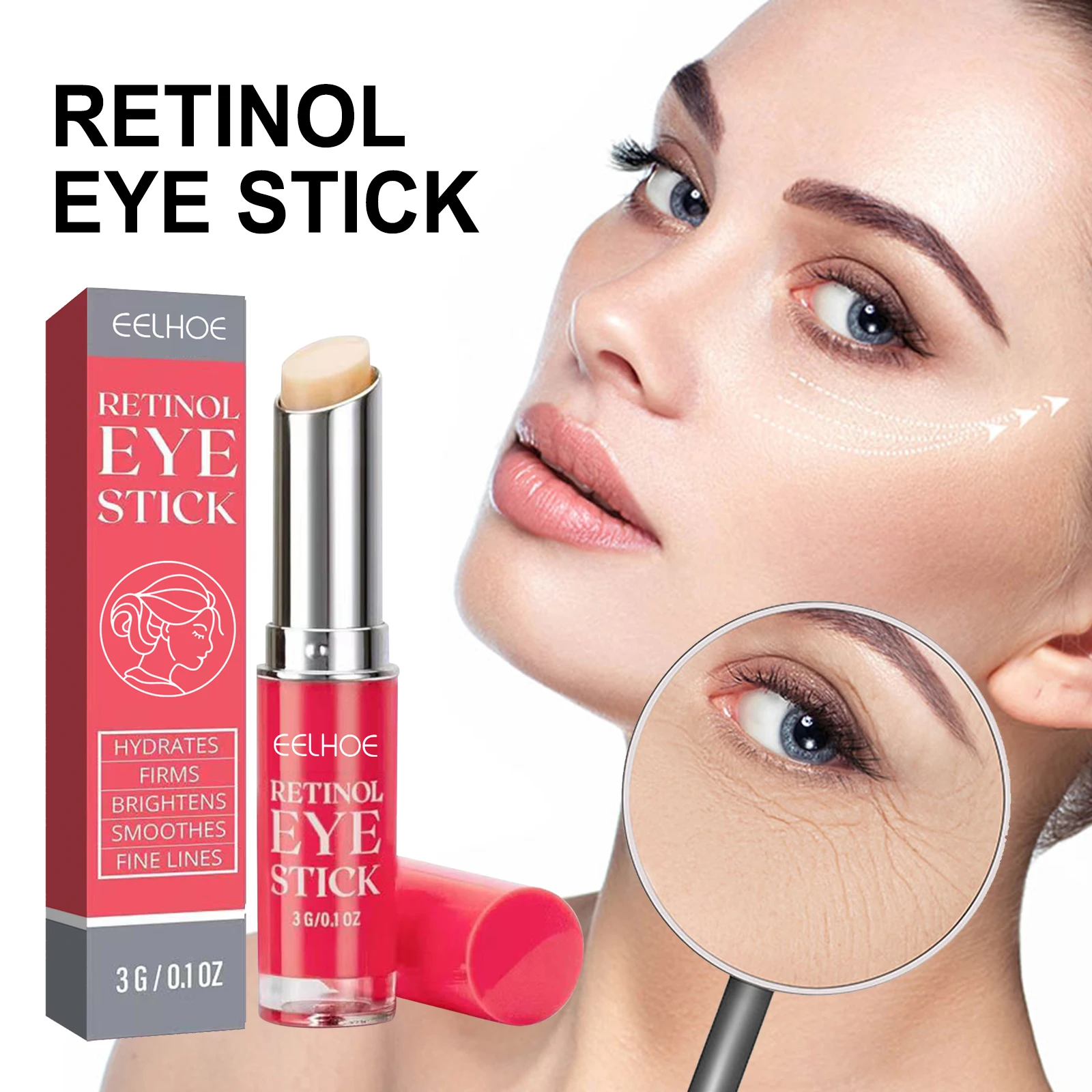 Retinol Anti-aging Eye Cream Stick Reduces Fine Lines & Eye Bags,Effectively Removes Dark Circles Eye Nti-wrinkle Essence Stick