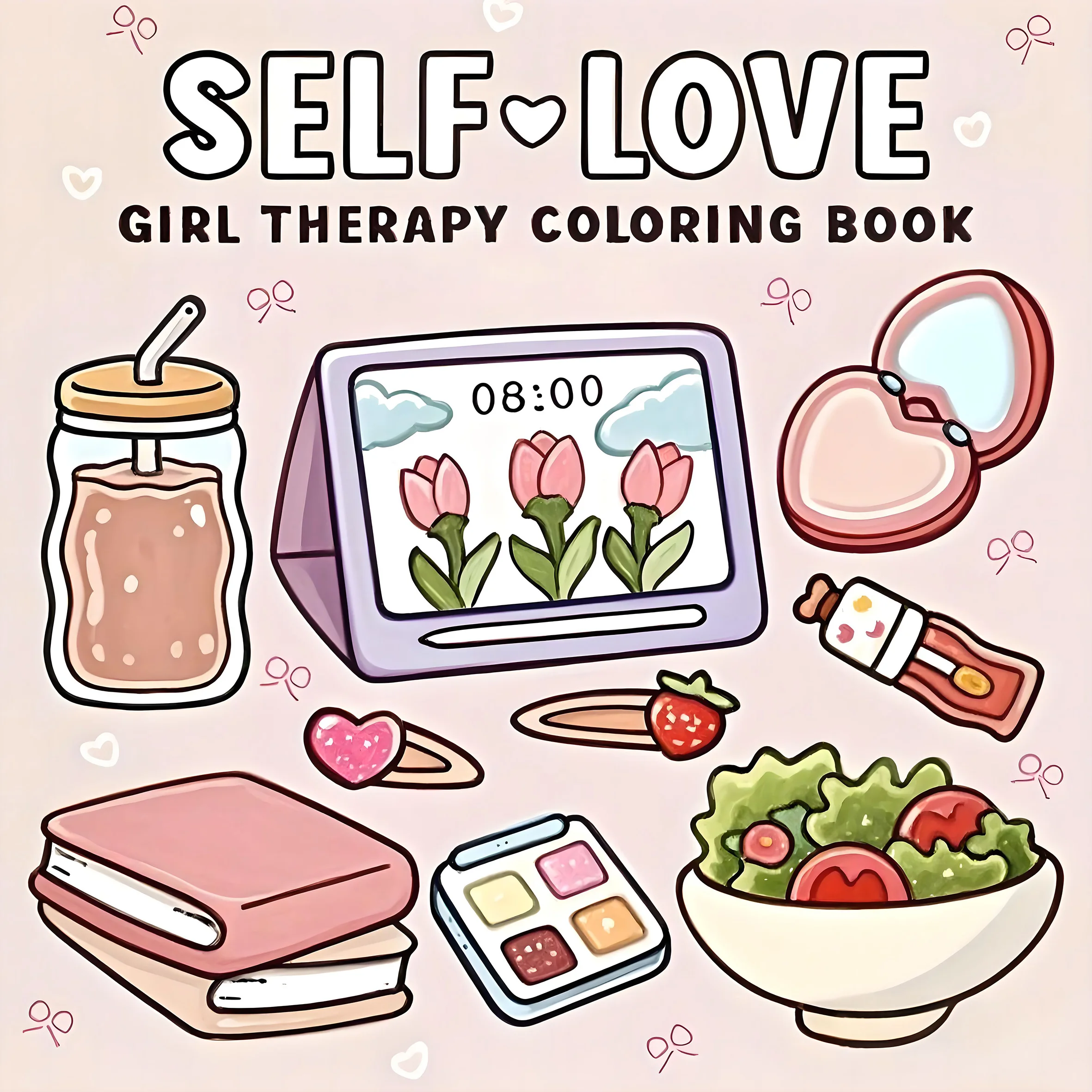 SELF LOVE Libro da colorare con motivi Bold-easy per adulti Simpatico libro da disegno Regalo perfetto per feste e compleanni