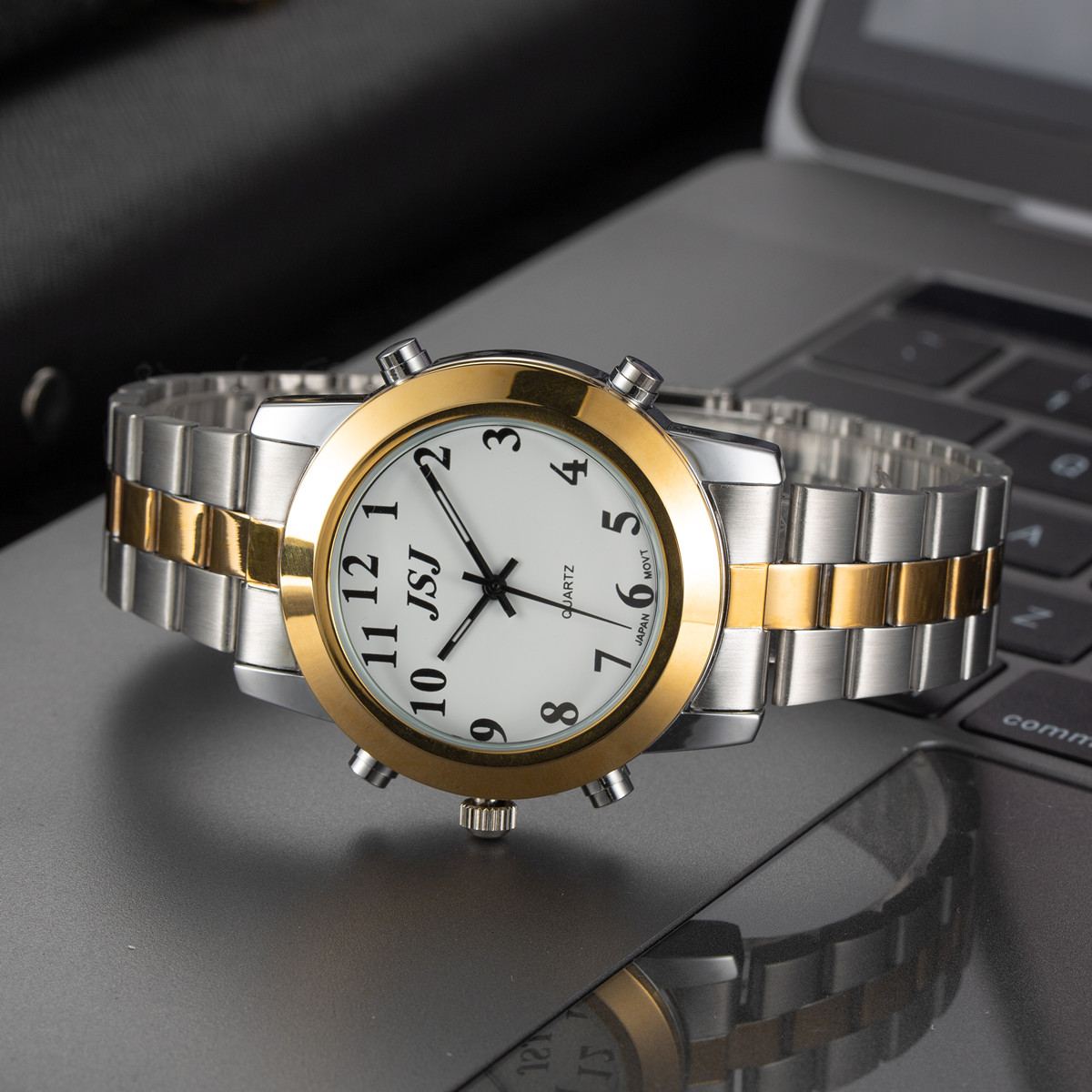 Relógio falante francês para cegos e idosos, pessoas visualmente imprevistas