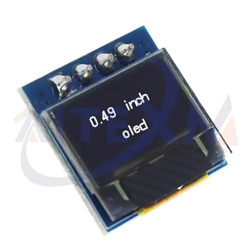 AITEXM Módulo LCD de pantalla OLED de 0,49 pulgadas Pantalla blanca de 0,49 "64x32 interfaz I2C IIC controlador SSD1306 para Arduino AVR STM32