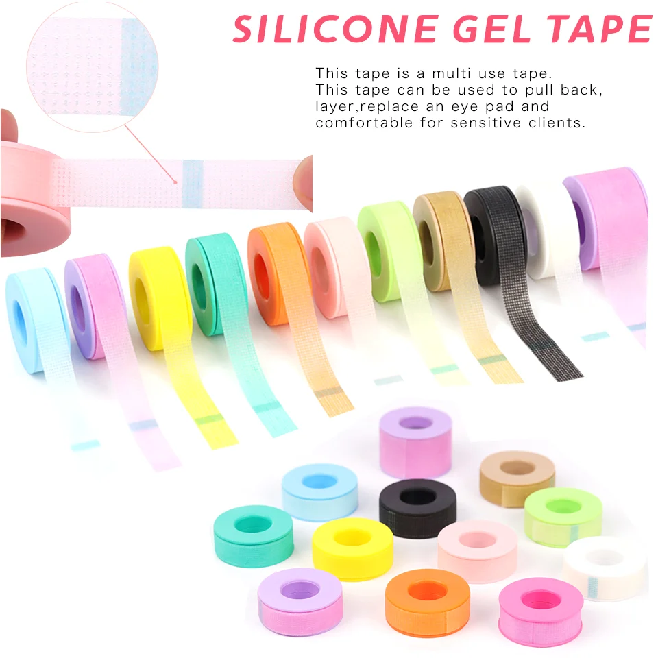 Cinta de Gel de silicona para extensiones de pestañas, piel sensible, multiusos, no tejido, transpirable, parches debajo de los ojos, proveedor de herramientas de maquillaje