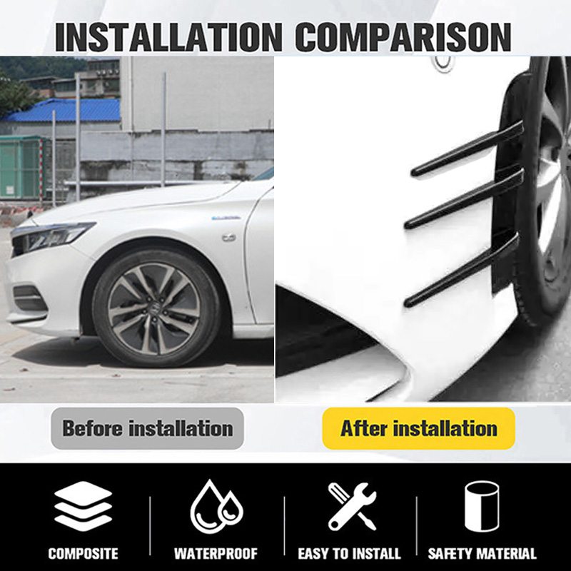 車修正されたリーフパネル模擬サメのエラ側面ボディトリムステッカー 22.5 センチメートル衝突防止車のステッカーの取り付け外装