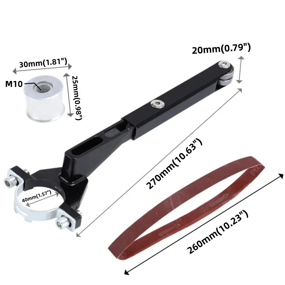 M10 haakse slijper bandschuurmachine adapter voor 100/115/125 - schuurbandadapterset - haakse slijper naar bandschuurmachine converter