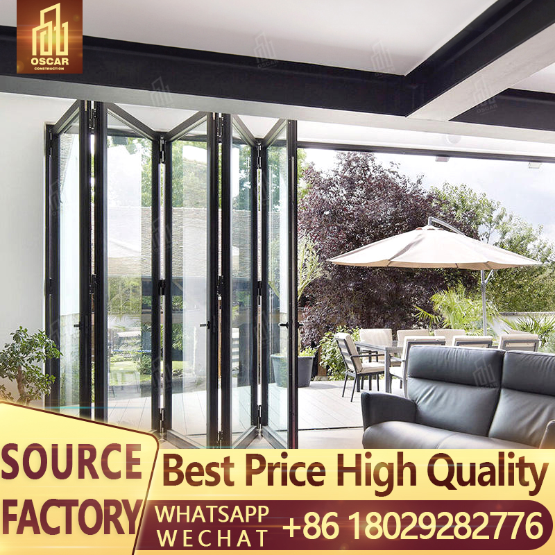 Puertas plegables de aluminio Puertas plegables Proveedor de puertas plegables sin marco