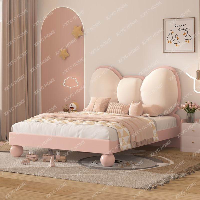 Детская кровать из массива дерева, современная минималистичная мягкая сумка, кровать принцессы для девочек