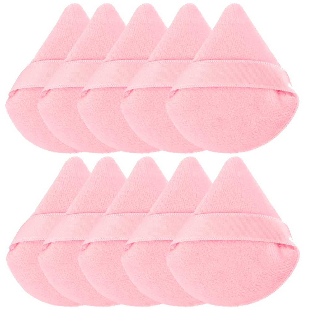 Esponja triangular de terciopelo para polvo, herramienta de maquillaje de belleza cosmética para ojos, esponja reutilizable, Mini accesorio para esponjas en polvo lavable, 1/2/3/6 Uds.