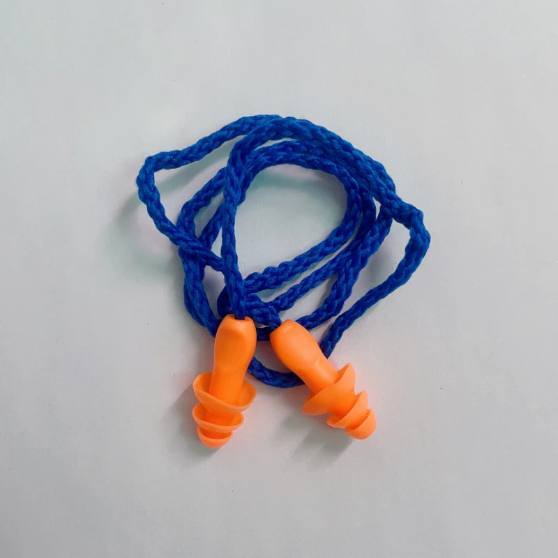 10 pares = 20 piezas tapones para los oídos con cable de silicona suave Protector de oídos protección auditiva reutilizable tapones para los oídos con reducción de ruido orejeras