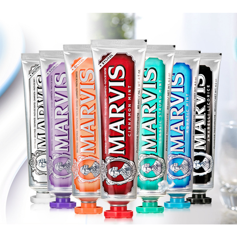 Зубная паста Marvis 85 мл, итальянская оригинальная отбеливающая мята Marvis, освежает дыхание и удаляет пятна дыма, зубная паста, отбеливание зубов