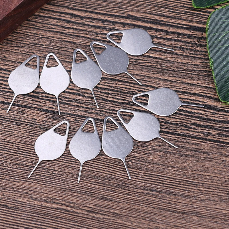 Cho iPhone iPad Samsung Cho Huawei Xiaomi 10 Chiếc Khay Sim Loại Bỏ Đẩy Pin Dụng Cụ Móc Chìa Thép Không Gỉ Kim