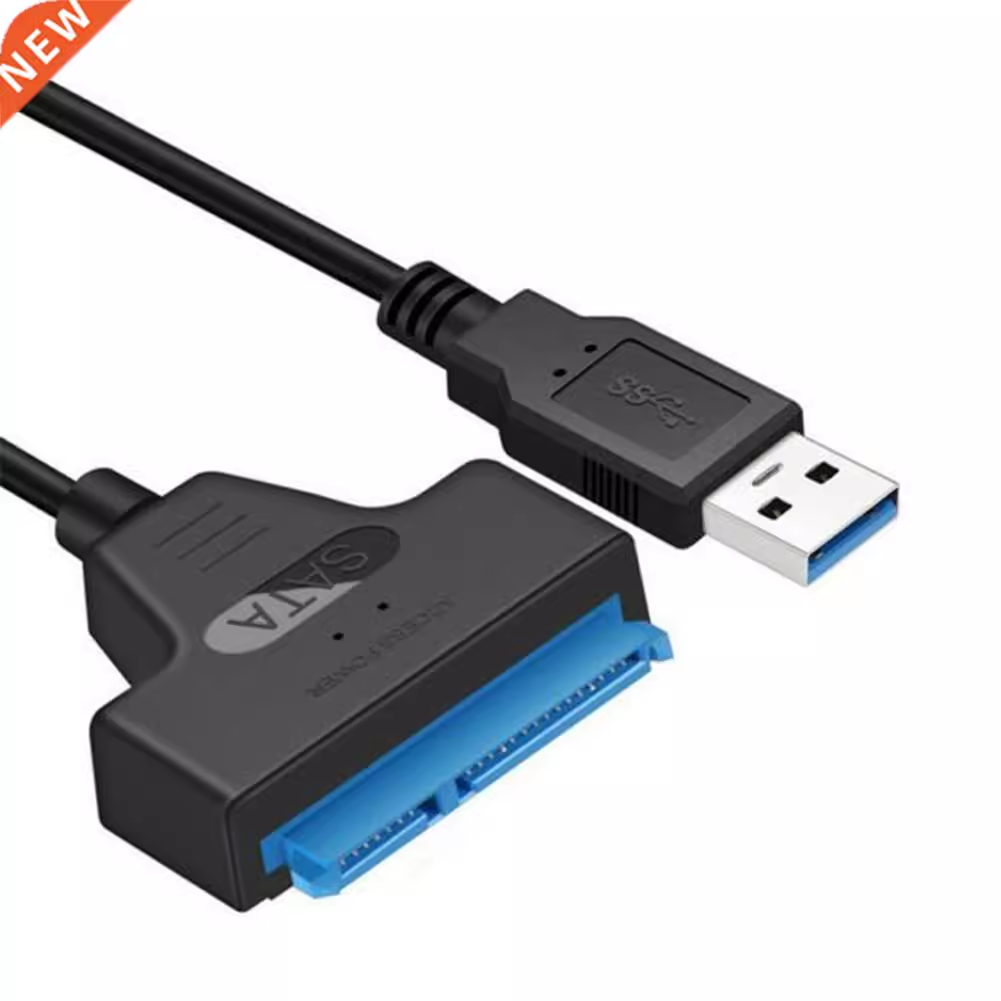 SATA para USB tipo C cabo para disco rígido externo, adaptador, HDD, SSD, cabo SATA III até 6 Gbps, 2.5 ", 22 pinos