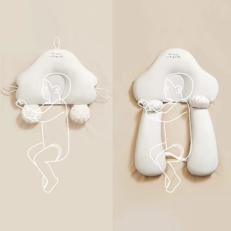 Almohada de bebé de Color sólido, cama para recién nacido, almohada relajante, almohada multifuncional para dormir lateral rebotable, transpirable y cómoda