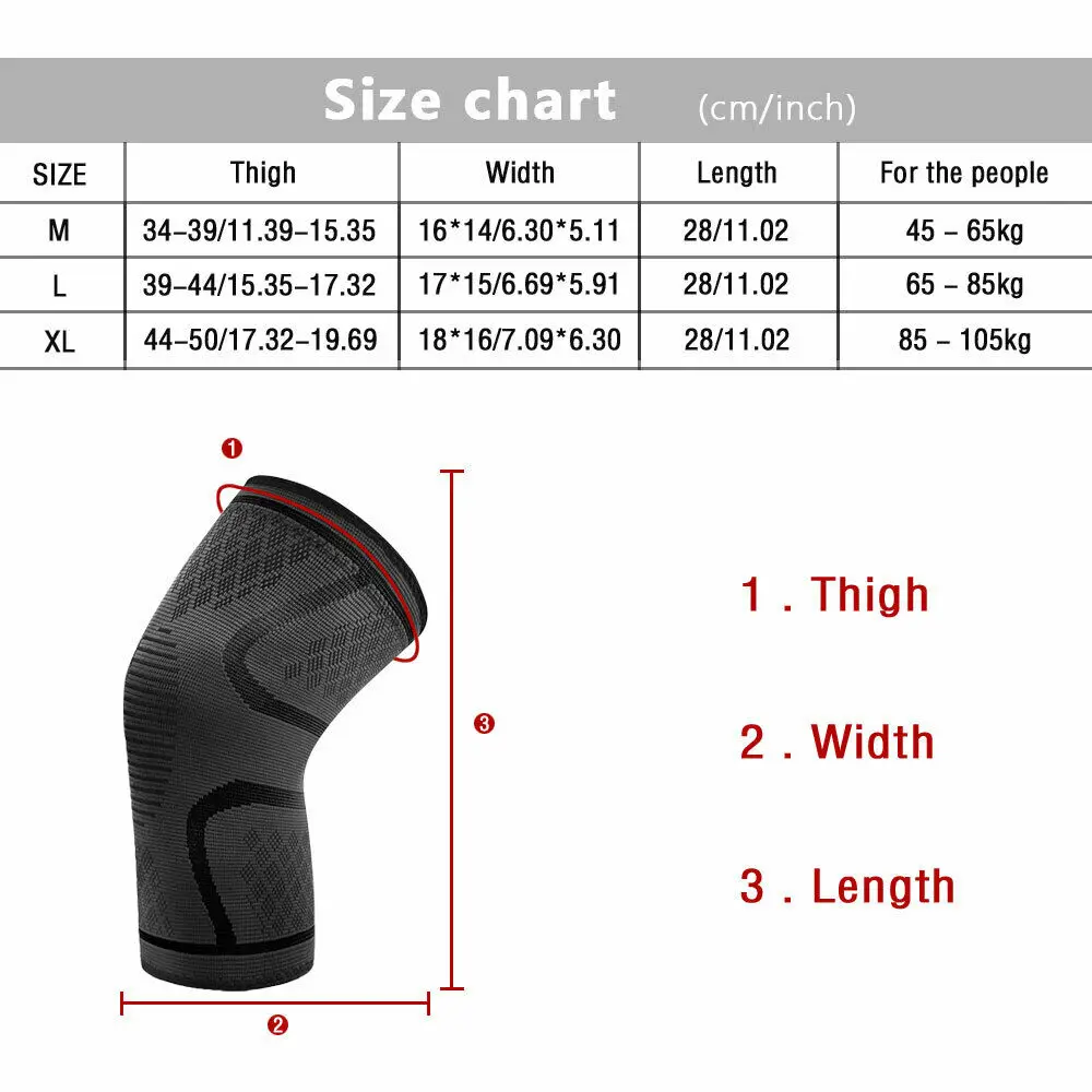 Good Nylon Polyester Compression Knee Pad Sleeve 5 Colors Elastic Knee Wrap Brace Strap Running Cycling