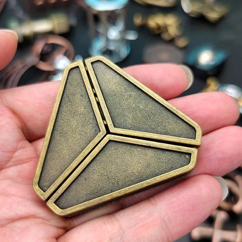 Triangle Lock Puzzle para adultos e crianças, Unwrap Brinquedos, Metal Puzzles, Quebra-cabeças, IQ Games, Educational Toy