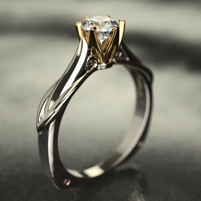 PURE 18K Goldแหวนผู้หญิงธรรมชาติMoissaniteแหวนอัญมณีเครื่องประดับที่สวยงามคู่งานแต่งงานอุปกรณ์เสริมใหม่ 2023