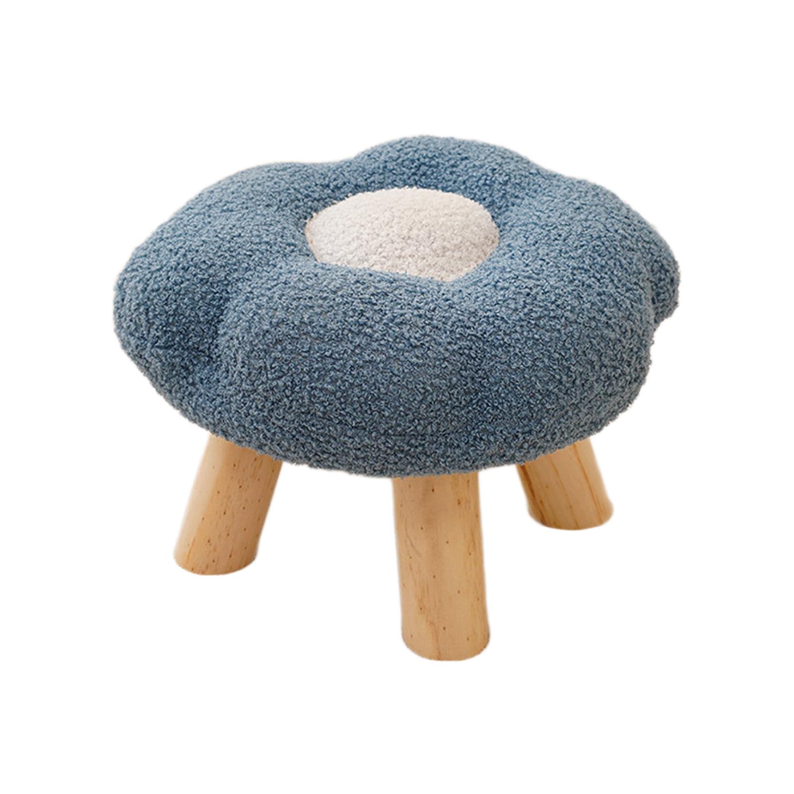 Footrest Pouf Cartoon Flower Shaped Sofa Footstool for Playroom Bedside Porch