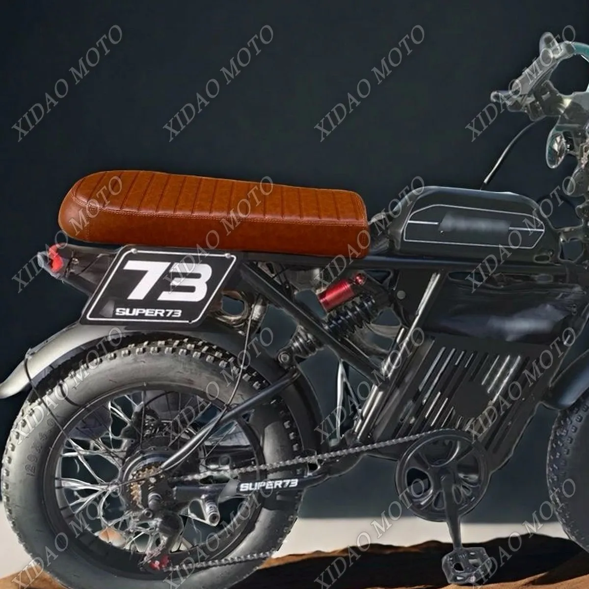Bantalan Sadel Sepeda Motor Kursi Retro Modifikasi Diperpanjang Kursi Lateks Sepeda Universal untuk Super73 Super 73 S1 S2 RX ZX