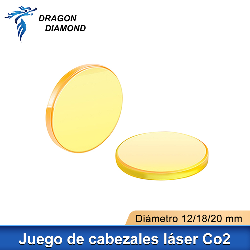 Juego de cabezales láser K40 Co2, lente Dia.12/18/20mm FL.50.8mm, espejos de 20mm para 2030 4060, máquina cortadora de grabado láser DIY