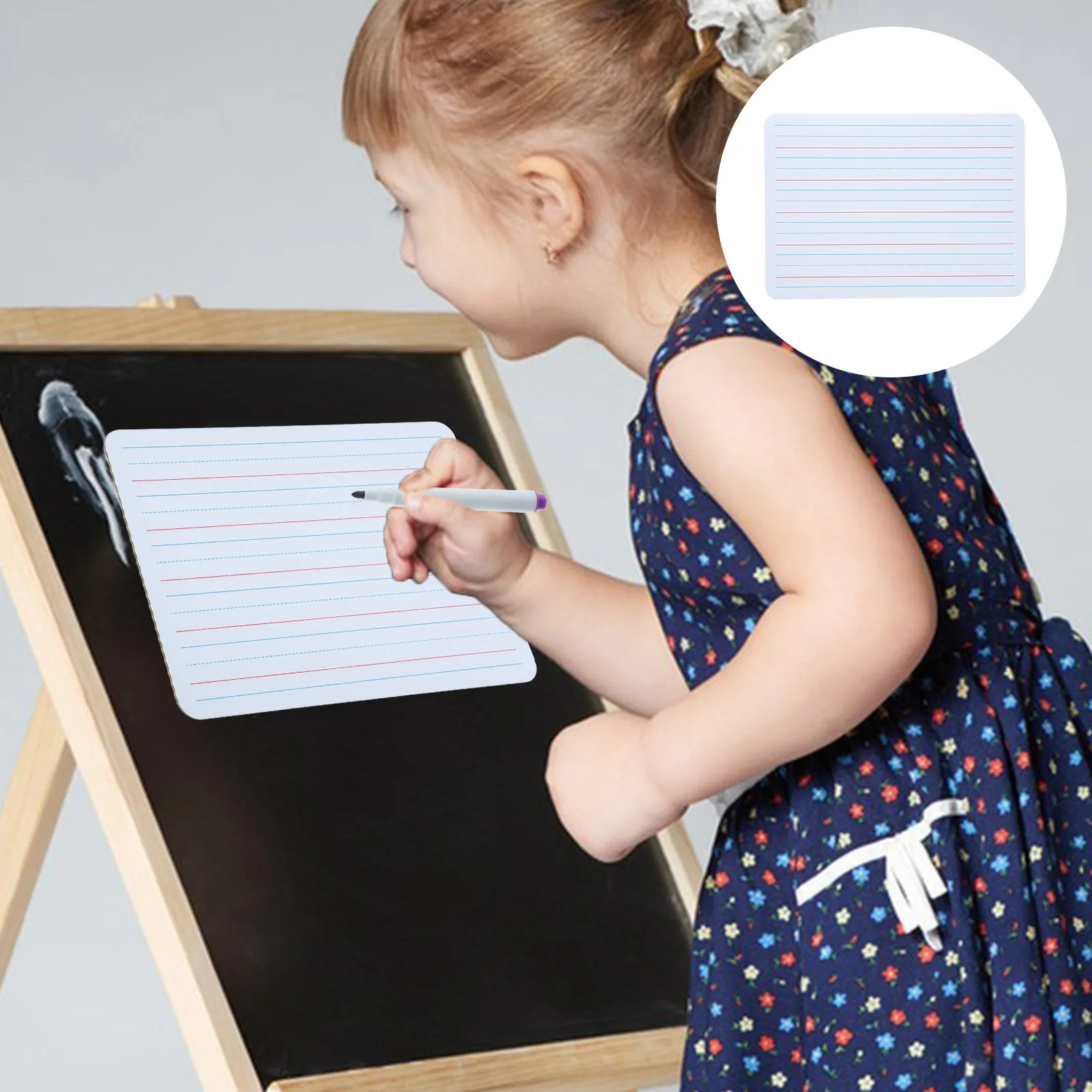 Erasable Whiteboard Four-Line Three-Grid Letter Board English Writing Board Teaching Blackboard Erasable Writing Board
