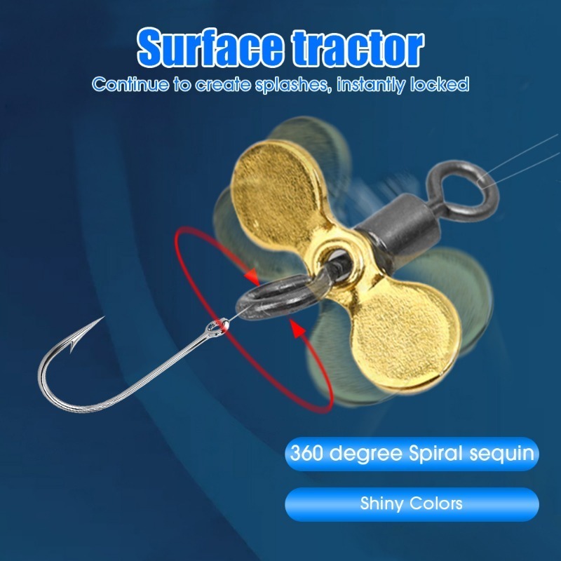 Hélice giratoria de fundición con enchufe, Spinnerbait Topwater, cuchillas de señuelo de pesca de acero inoxidable, Spinnerbait personalizado, 10/20 piezas