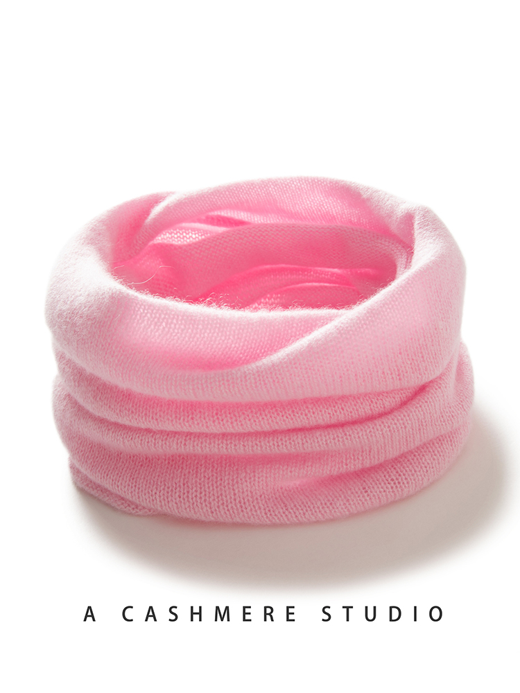 女性100％カシミヤボトム価格チューブマフラー軽量ネックリングウォーマーカウル襟ループ女性ソフト冬の編み物アクセサリー