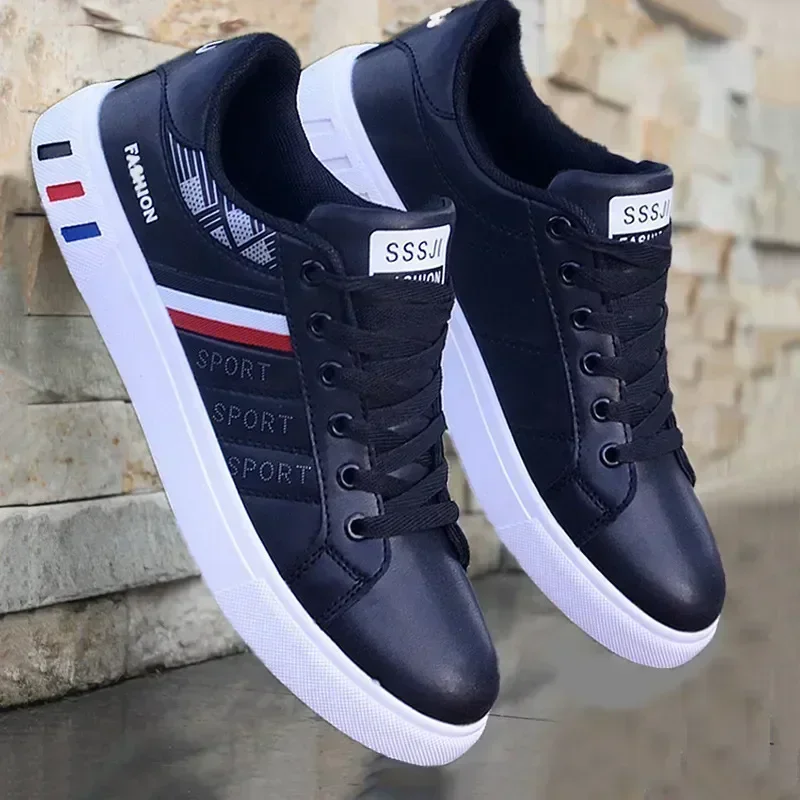 Zapatos deportivos informales para hombre, antideslizantes, resistentes al desgaste, transpirables, con amortiguación, diseño de bloqueo de Color, zapatos deportivos informales versátiles
