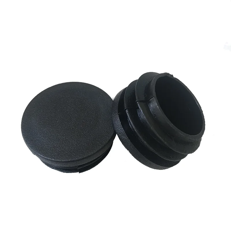 Black Round Plastic Blanking End Cap Tube Pipe Inserts Plug Bung Insert Stopper For Chair Leg Pipe tapon tubo redondo