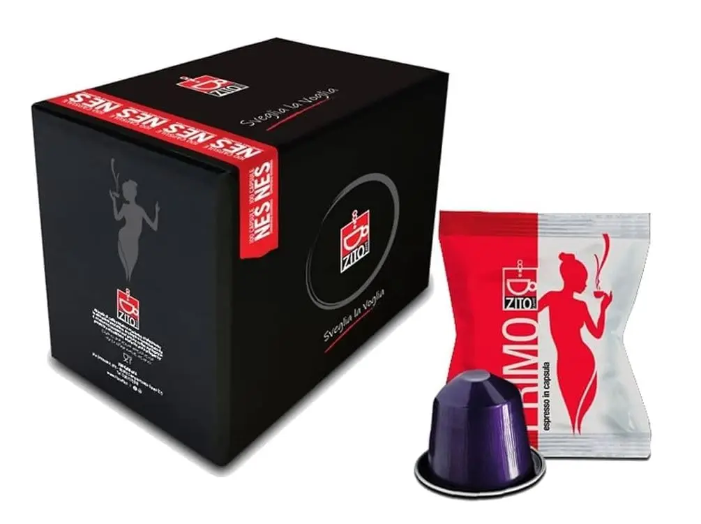 100 capsules de CAFÉ ZITO compatibles avec les capsules de mélange Densy et crémeux NESPRESSO SINGLE compatibles avec les machines à expresso Nespresso System-