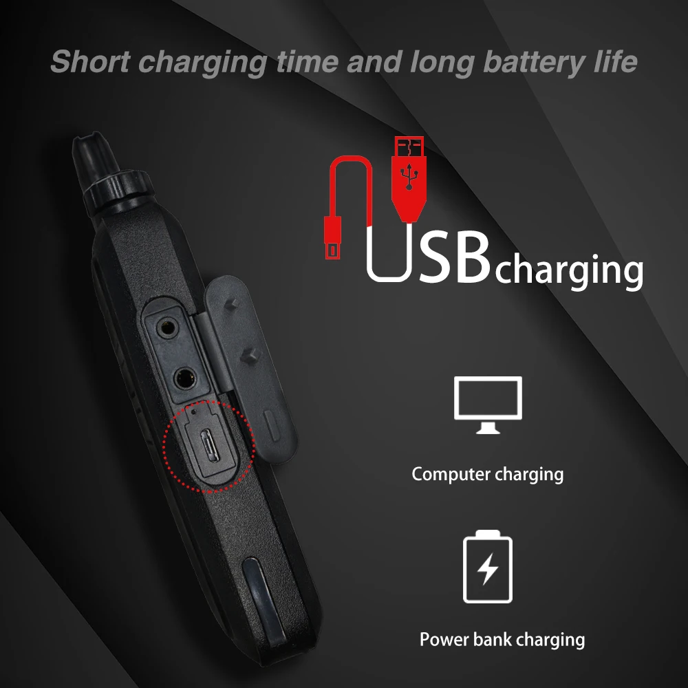 Baofeng BF-5R UHF band Mini Walkie Talkie Handheld Two Way Radio BF 5R USB Portable Lade Radio Jagd Wandern