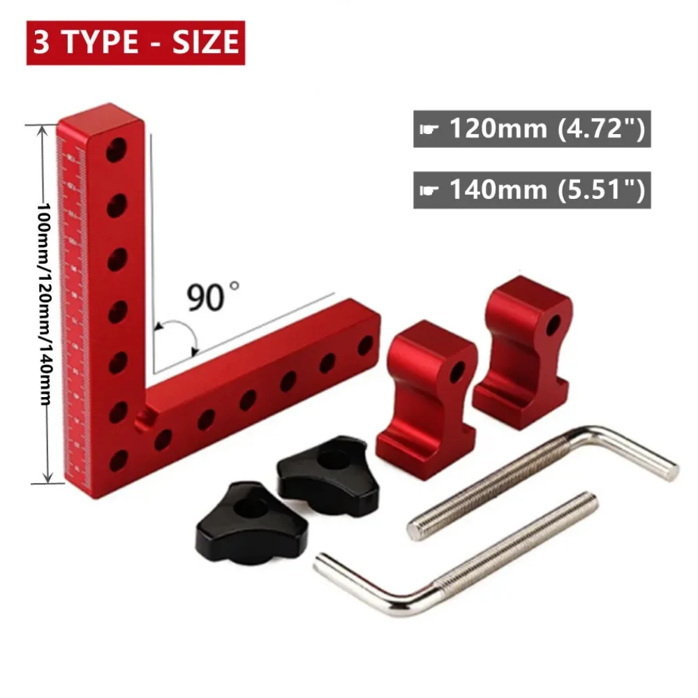 90 Degrees L-Shaped Auxiliary Fixture Splicing Board Positioning Panel Fixed Clip Carpenter's Square Ruler Woodworking Tool
