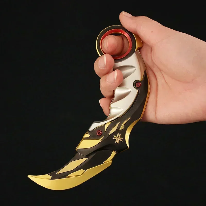 16 ซม.Valorant เกมอุปกรณ์ต่อพ่วงอาวุธรุ่น Karambit Uncut Balisong ของเล่นดาบคอสเพลย์โลหะของขวัญคอลเลกชันเด็กเครื่องประดับ