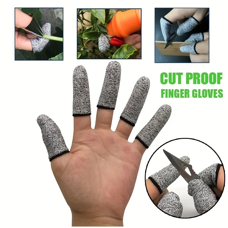 ถุงมือป้องกันการตัดประสิทธิภาพสูงป้องกันการป้องกัน 5 ระดับ 10 ชิ้นสําหรับงานกลางแจ้งในห้องครัว