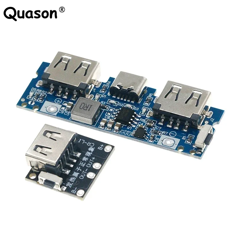 Pin Lithium Sạc Ban LED Dual USB 5V 2.4A Micro/Loại C USB Điện Di Động Ngân Hàng 18650 sạc Mô Đun