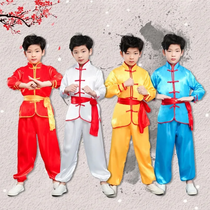 Fsia de Artes Marciais para Crianças, Roupas de Performance de Tai Chi, ormes Tradicionais para Meninos e Meninas