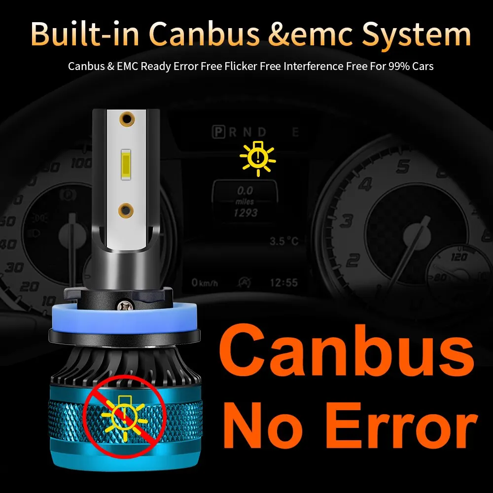 Faro delantero LED Canbus H4, Chip CSP, LED H7 H1 H11 H8 H9 9005 9006 HB3 HB4 150W, faro antiniebla automático 6000K 30000LM 12V