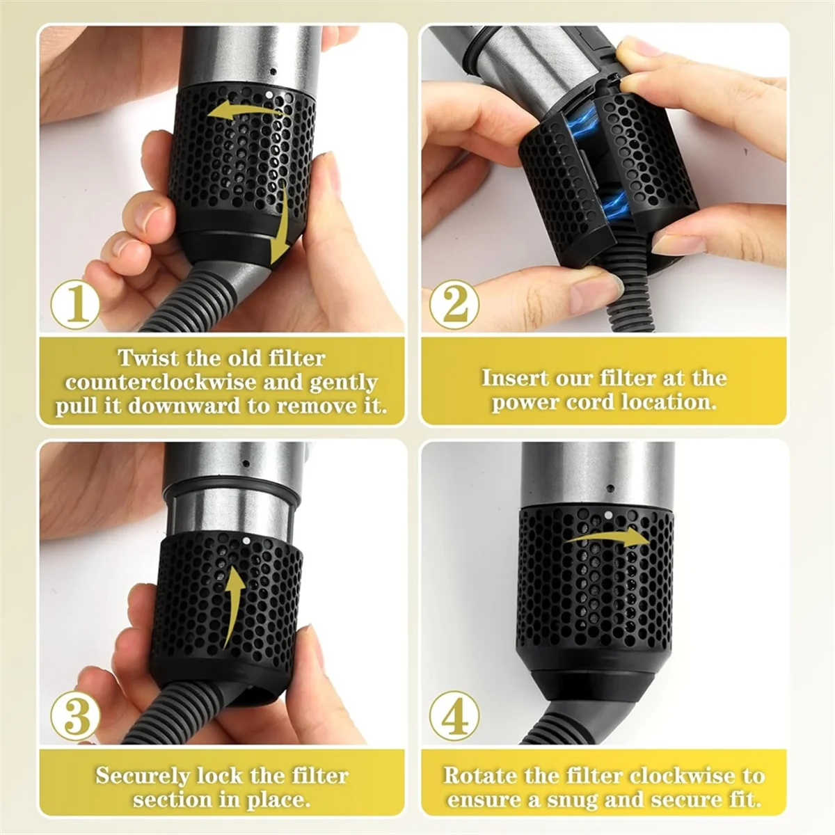 Magnetic Outer Filter Cage Cover for Dyson Airwrap HS01/HS05 Durable Replacement Attachment Hair Styler Filter